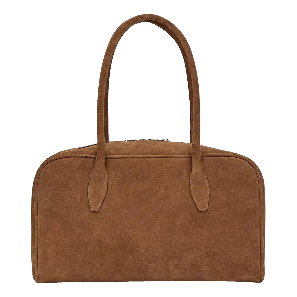 Brown Suede Shoulder Bag for Women