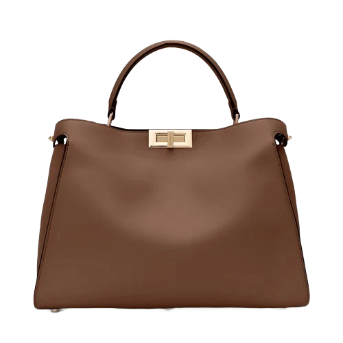 AURA BAG Women's Brown Leather Handbag
