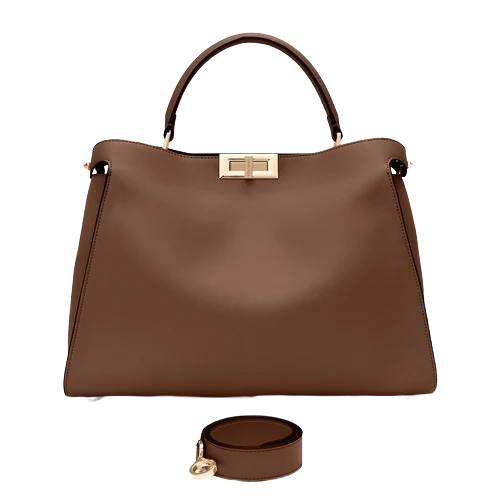 AURA BAG Women's Brown Leather Handbag