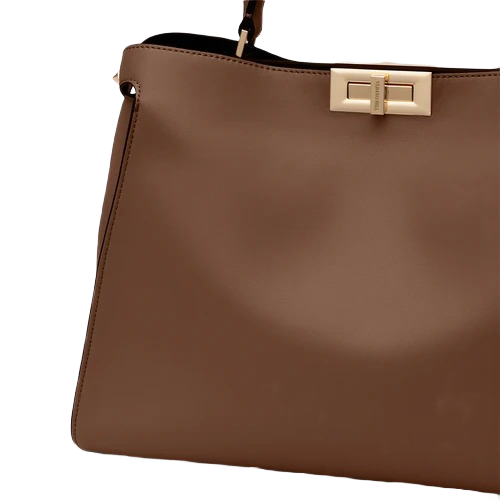 AURA BAG Women's Brown Leather Handbag