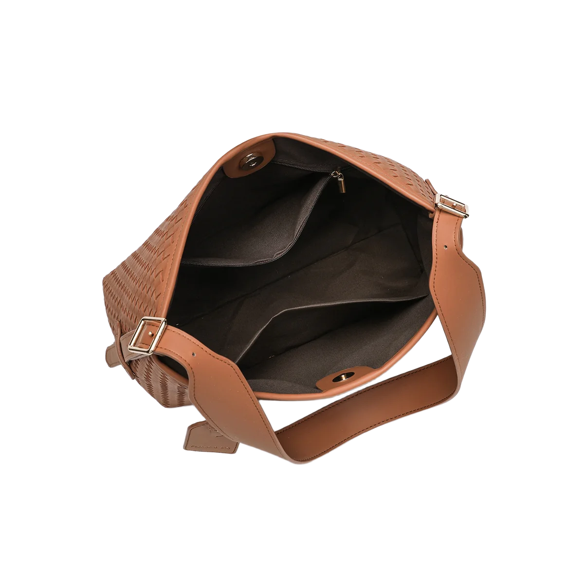 AURA BAGS Woven Brown Shoulder Bag for Women