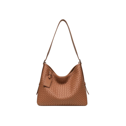 AURA BAGS Woven Brown Shoulder Bag for Women