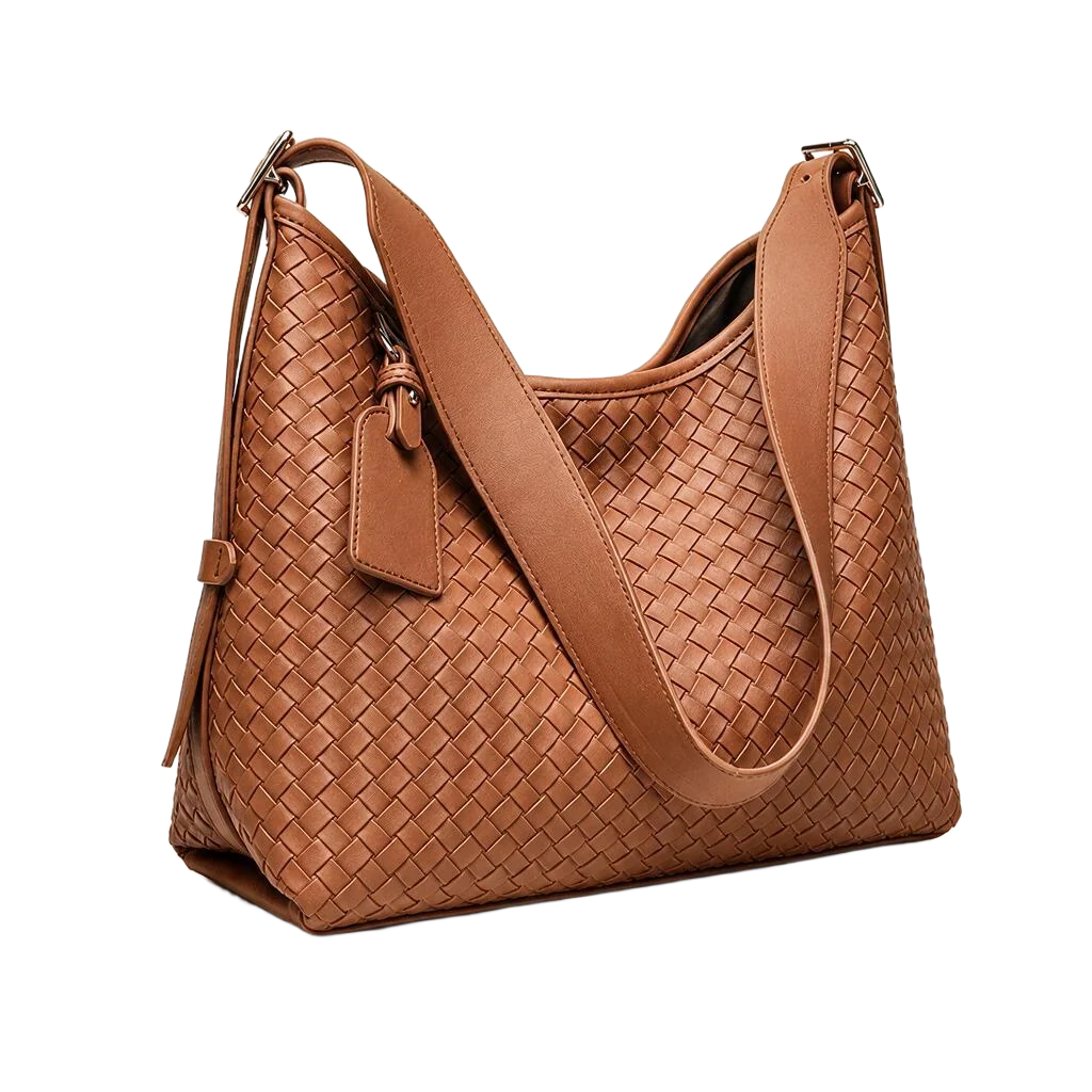 AURA BAGS Woven Brown Shoulder Bag for Women